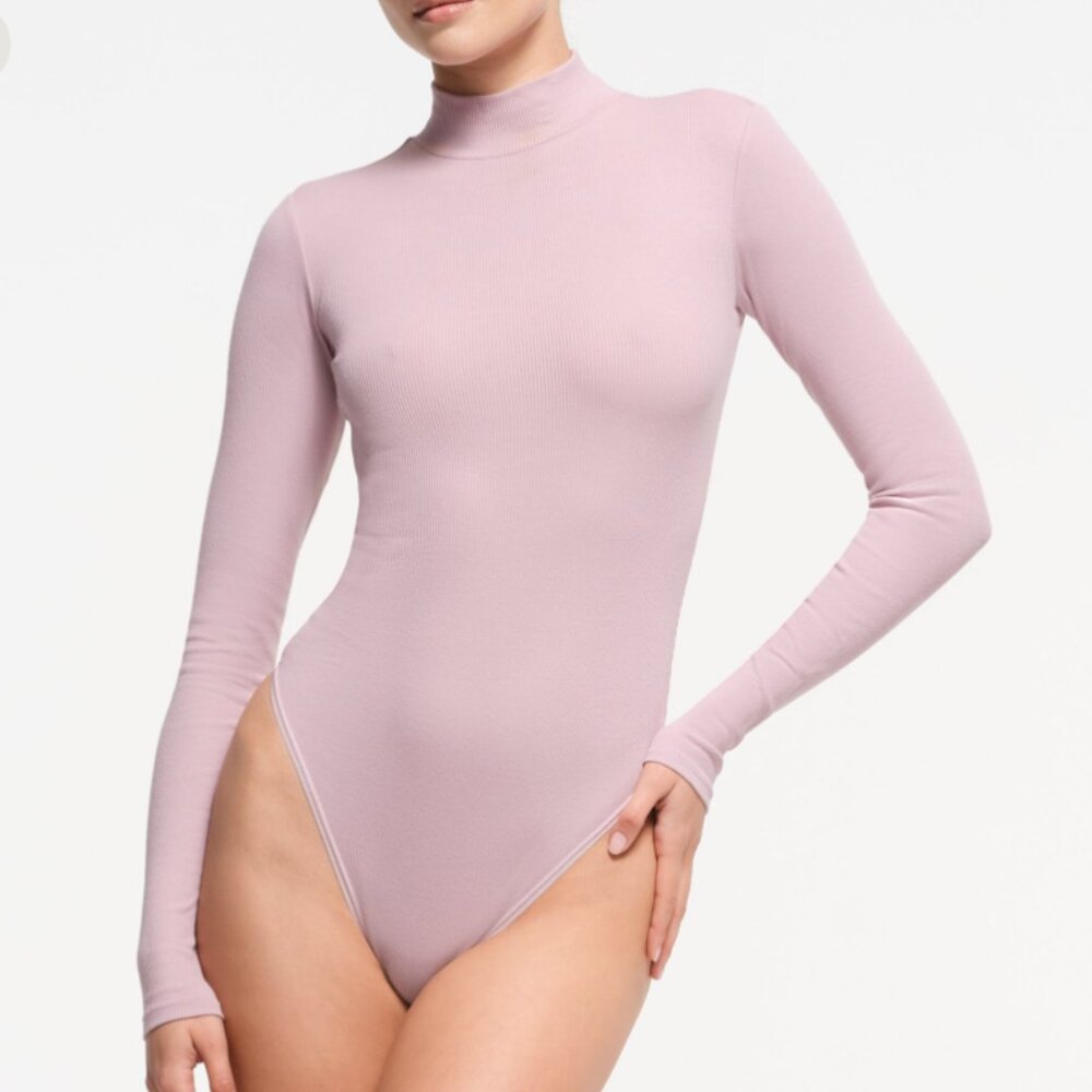 SKIMS COTTON RIB TURTLENECK BODYSUIT - Brand New with Tags